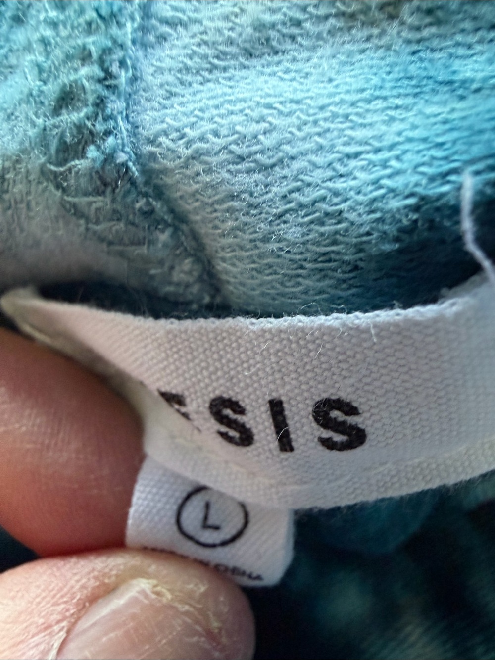 Tie-Dye Blue & Tan Pullover Hoodie - Picture 6 of 6